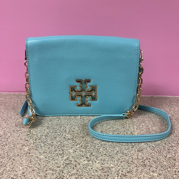 Tory Burch Women's Small Britten Pebbled Leather Combo Crossbody Bag - Picture 2 of 5